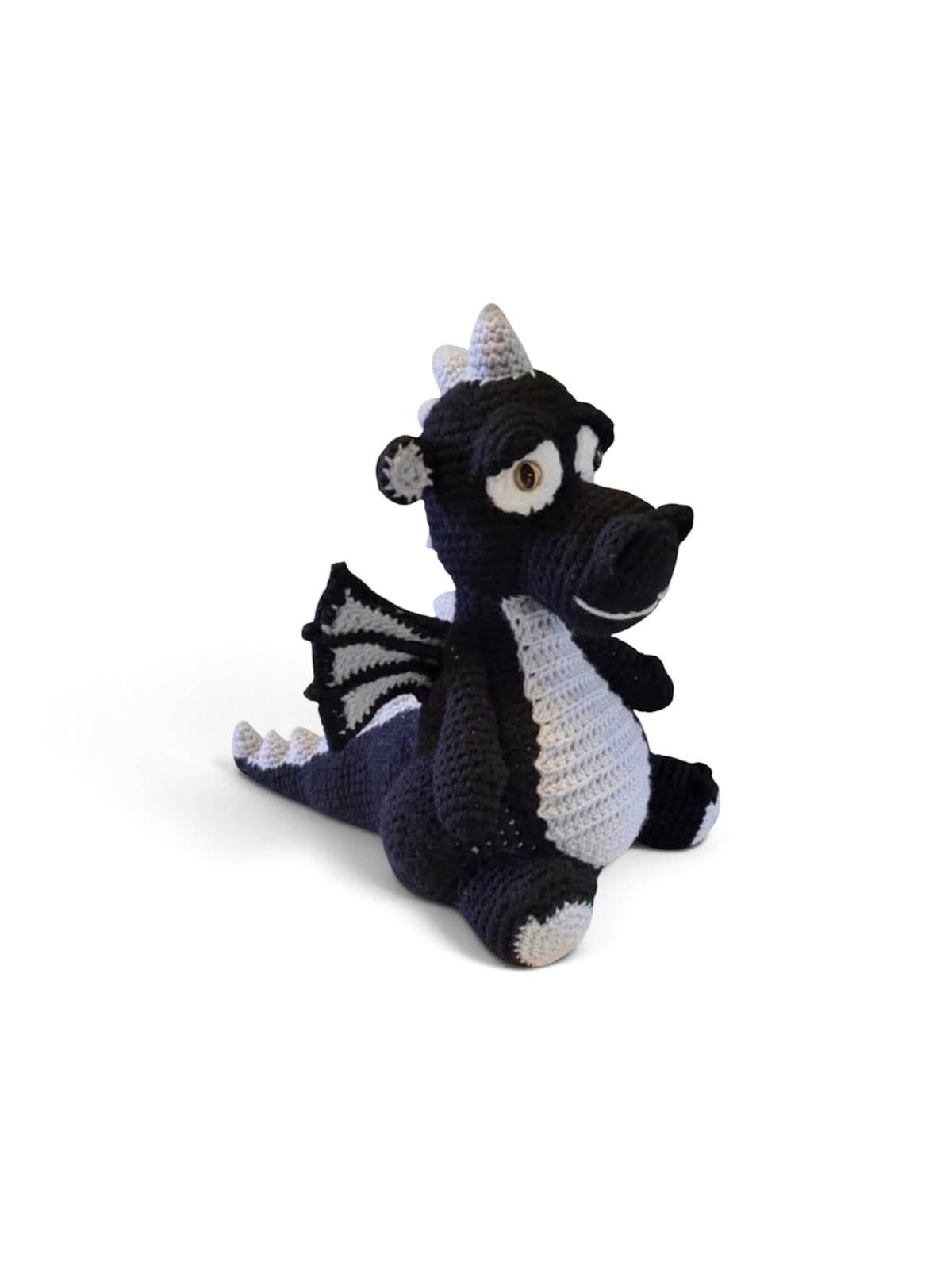 Hand crochet dragon